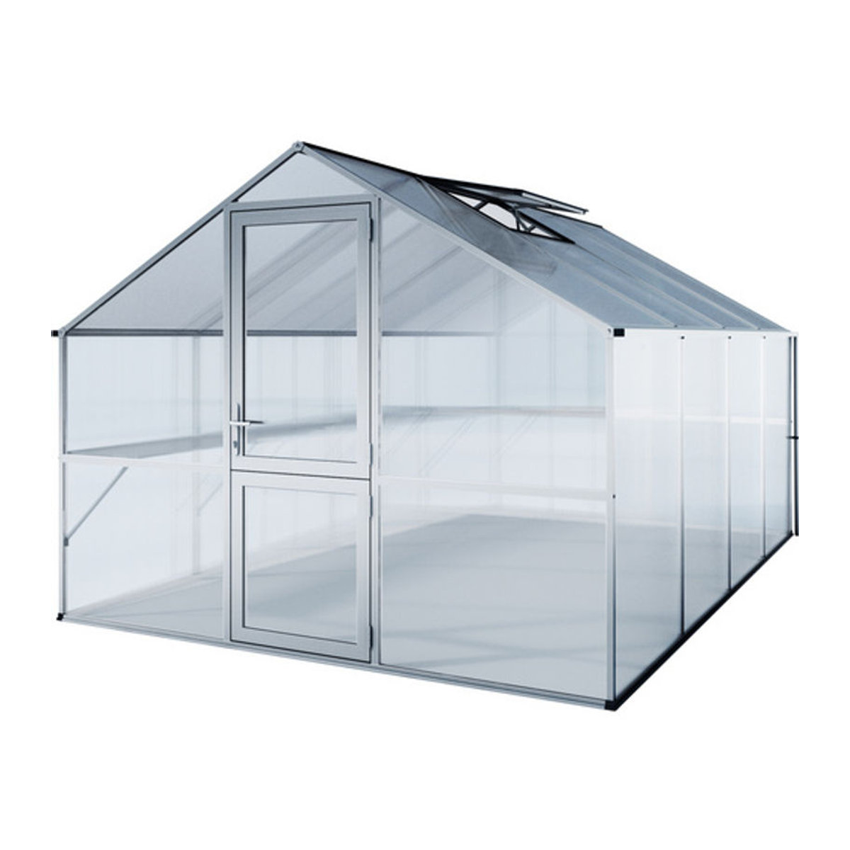 KGT Gewächshaus Orchidee aus Aluminium und Polycarbonat in Silber mit 12,75 m² Fläche - Bild 2