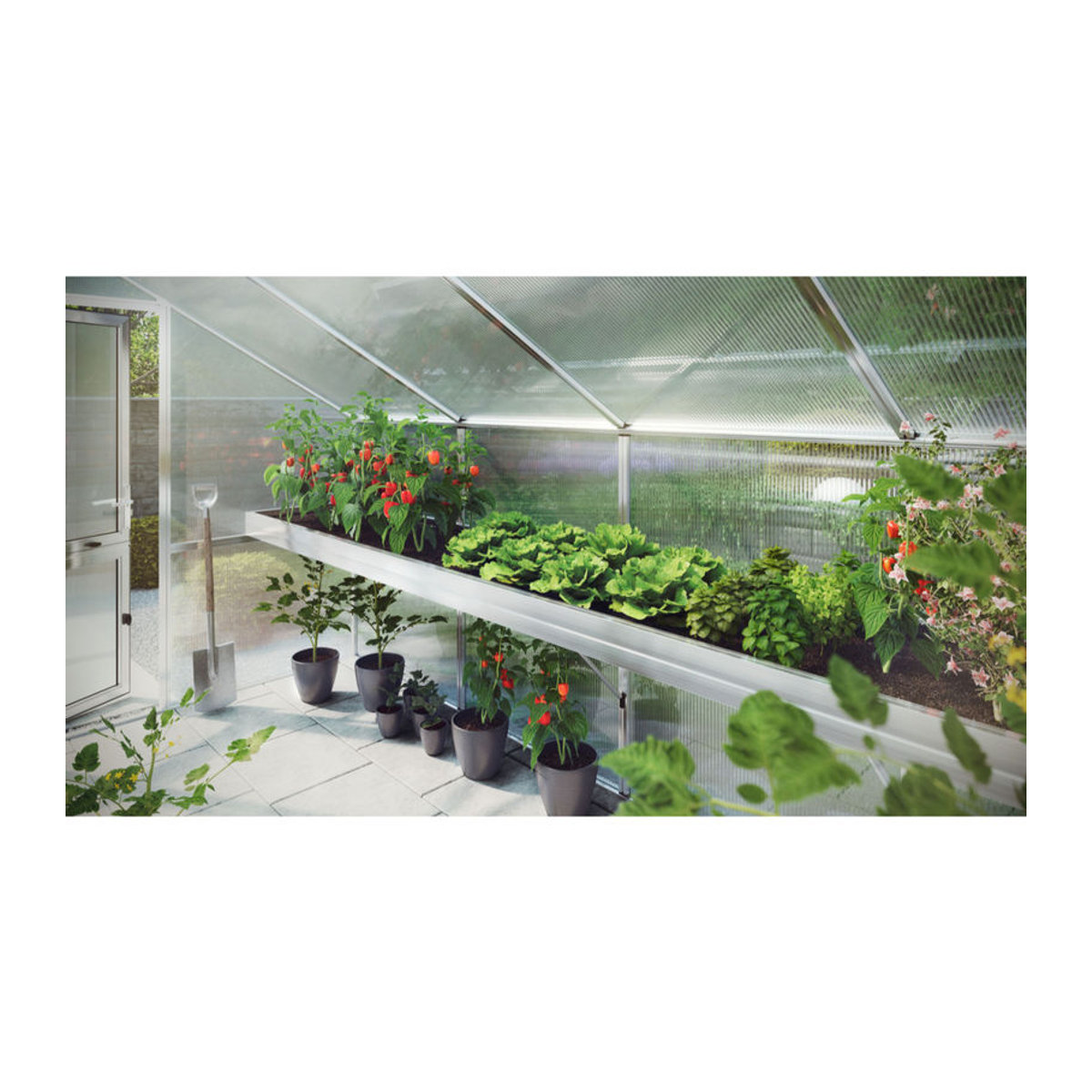 KGT Pflanzwanne Lilie IV aus Aluminium in Weiß, B/H/T: 429 x 10 x 63,5 cm - Bild 3