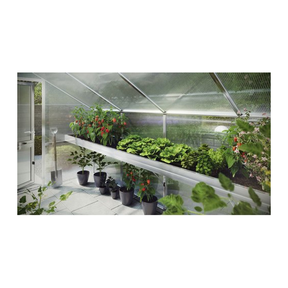 KGT Pflanzwanne Orchidee IV aus Metall in Weiß, B/H/T: 323 x 10 x 63,5 cm - Bild 1