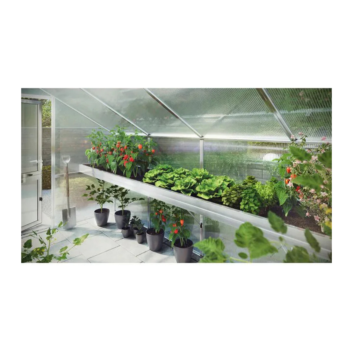 KGT Pflanzwanne Orchidee IV aus Metall in Weiß, B/H/T: 323 x 10 x 63,5 cm - Bild 2