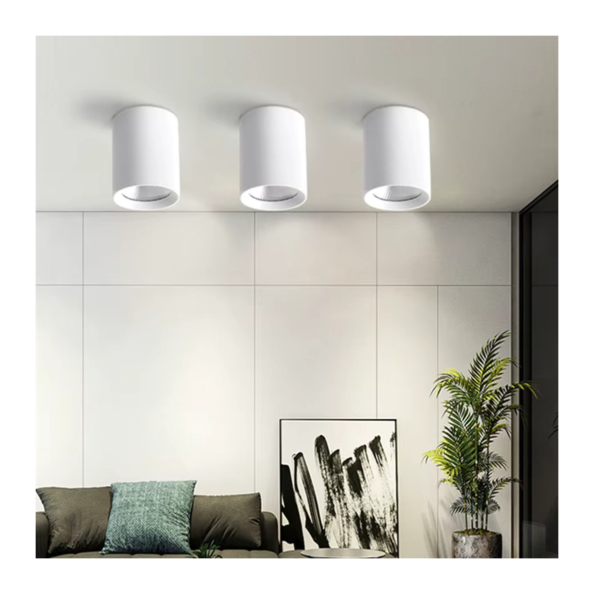 Khelse LED COB Decken-Downlights Weiß Minimalistisch zur Oberflächenmontage mit Anti-Glare Effekt - Bild 6