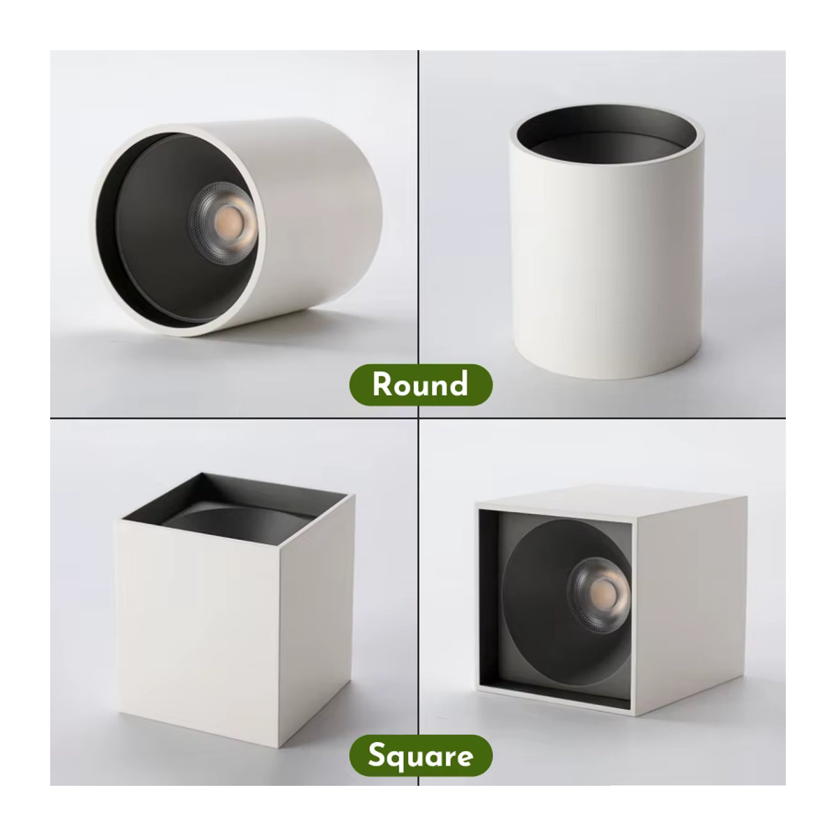 Khelse LED Downlight Weiß, dimmbare COB Deckenleuchte für Büro und Galerie, 12 W, minimalistisches Design - Bild 4