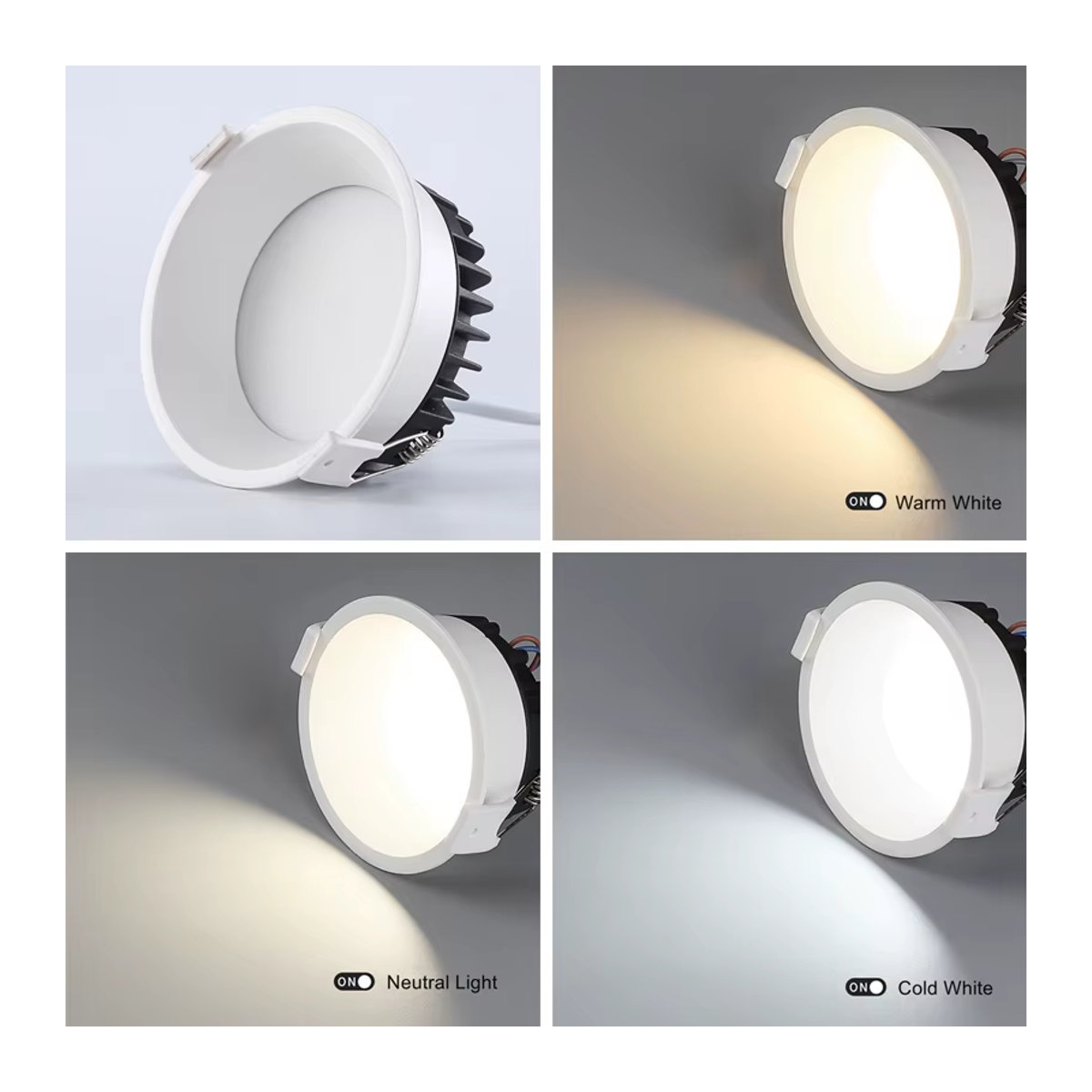Khelse LED Einbaustrahler COB Deckenleuchte dimmbar Weiß Minimalistisch 24W - Bild 3