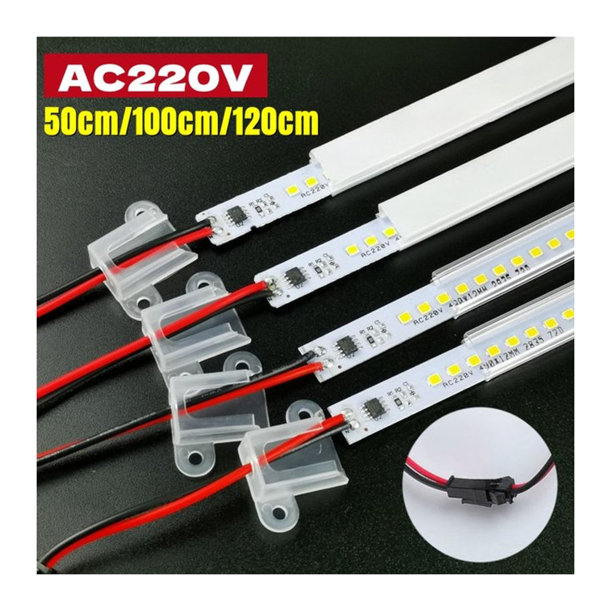 Khelse LED Möbelbeleuchtung Weiß für Schrank, Küche und Regal, Oberfläche Montiert, B: 30 cm - Bild 1