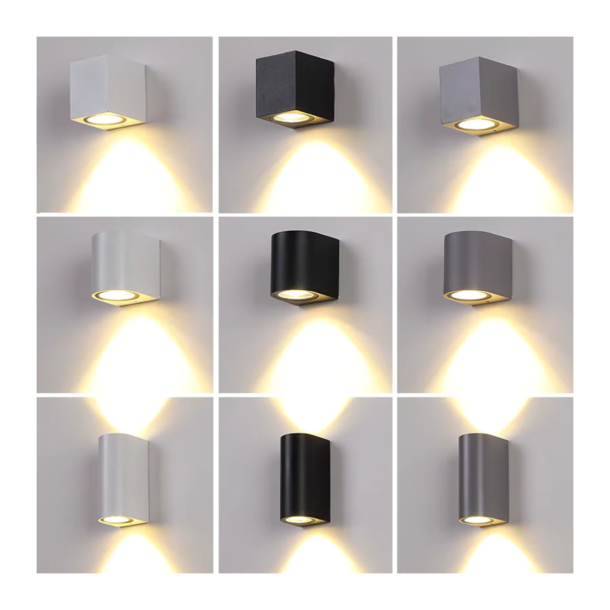 Khelse LED Outdoor Wandleuchte Schwarz Minimalistisch mit GU10 Up und Down Licht für Garten und Außenbereich - Bild 4