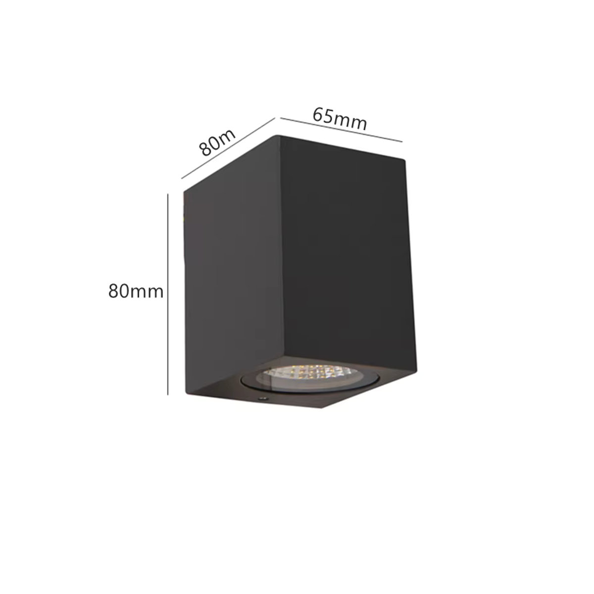 Khelse LED Outdoor Wandleuchte Schwarz Minimalistisch mit GU10 Up und Down Licht für Garten und Außenbereich - Bild 5