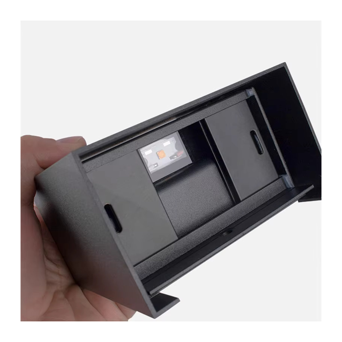 Khelse Moderne Würfel-LED-Wandleuchte aus Aluminium in Schwarz mit warmweißem Licht, IP65 wasserdicht für Innen- und Außenbereich - Bild 5