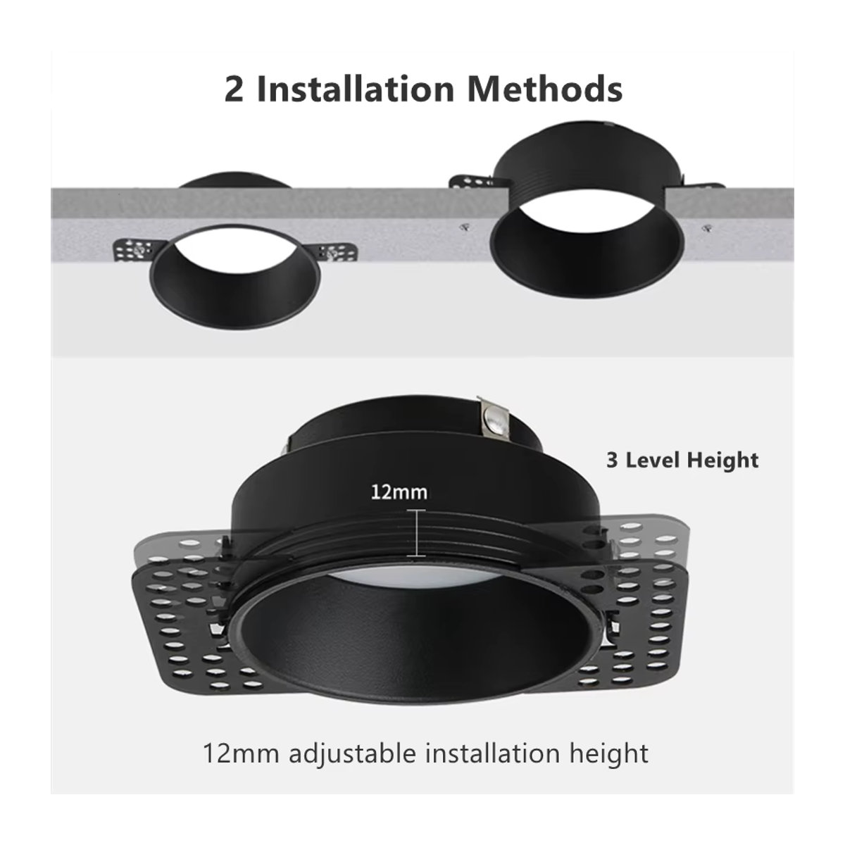 Khelse Rahmenloses LED Einbau Downlight in Weiß, Dimmbarer Einbaustrahler für Wohnzimmer, Flur und Schlafzimmer - Bild 4