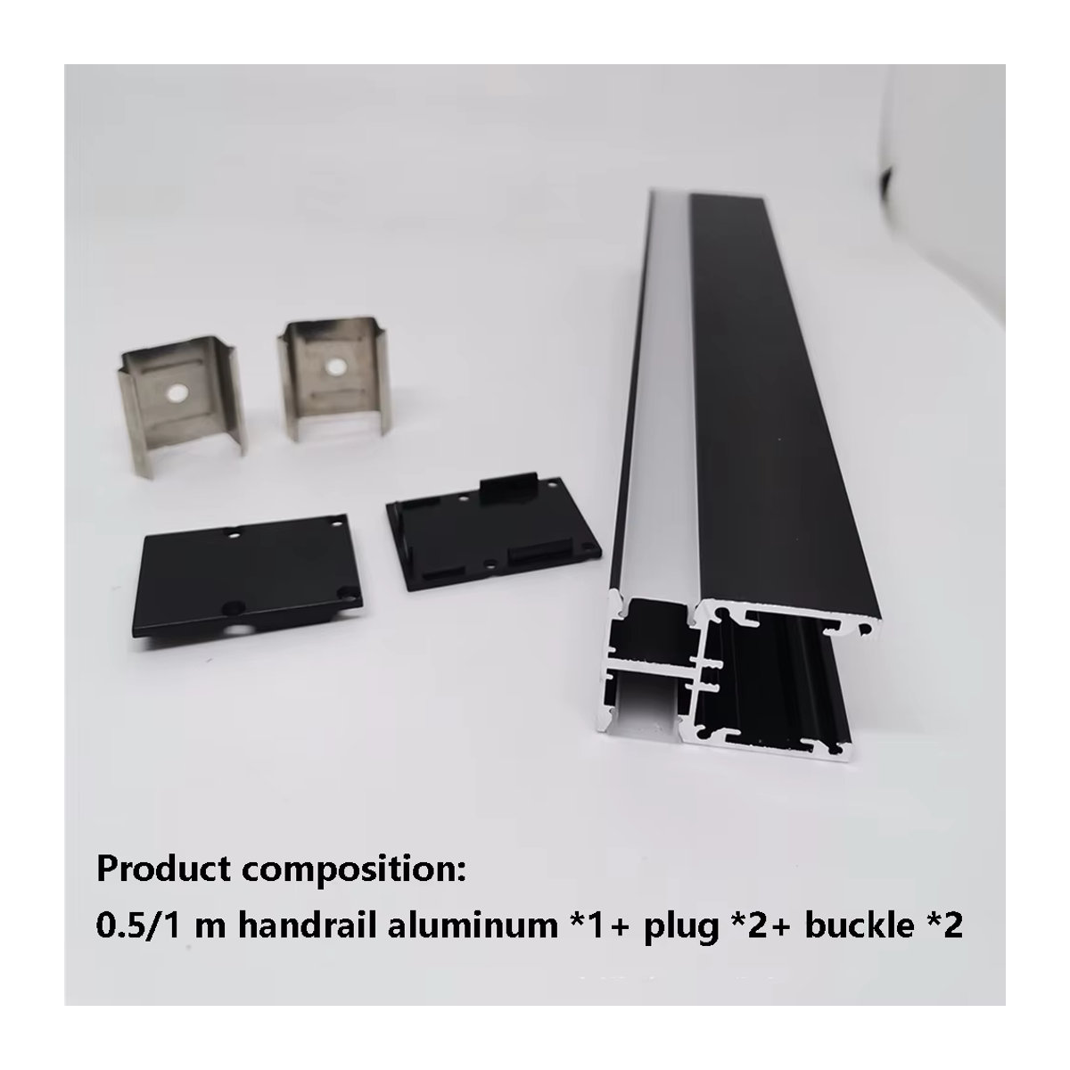 Khelse Up Down Wandleuchte für Treppenhandläufe aus Aluminium und Acryl in Schwarz - Bild 2