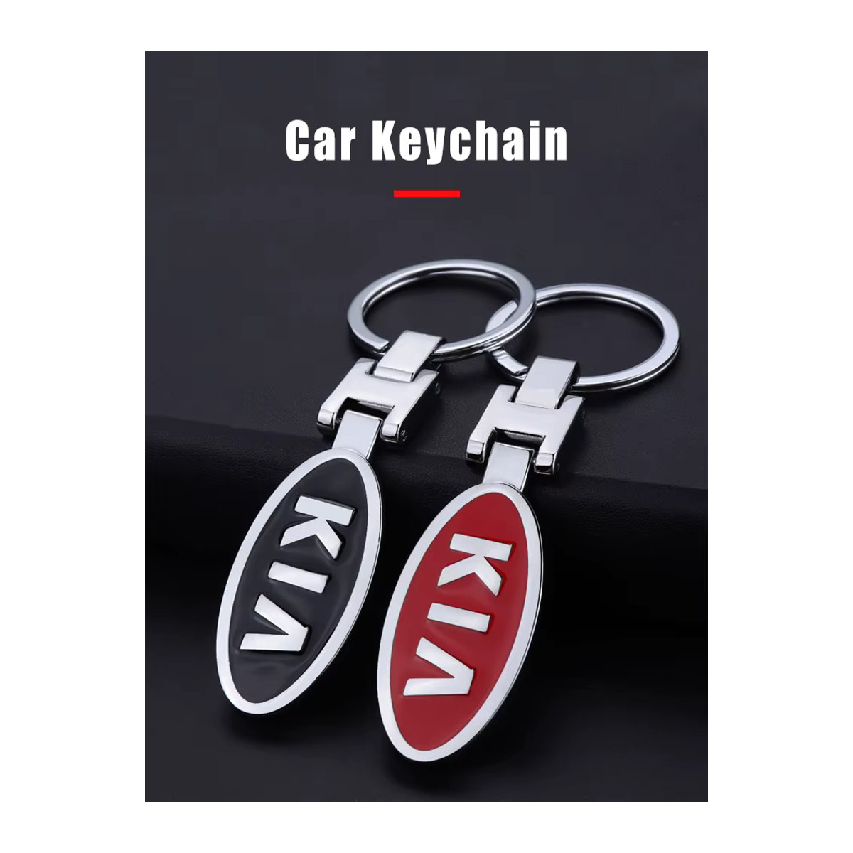 KIA 3D Schlüsselanhänger aus Metall in Rot für Auto Styling Zubehör - Bild 3