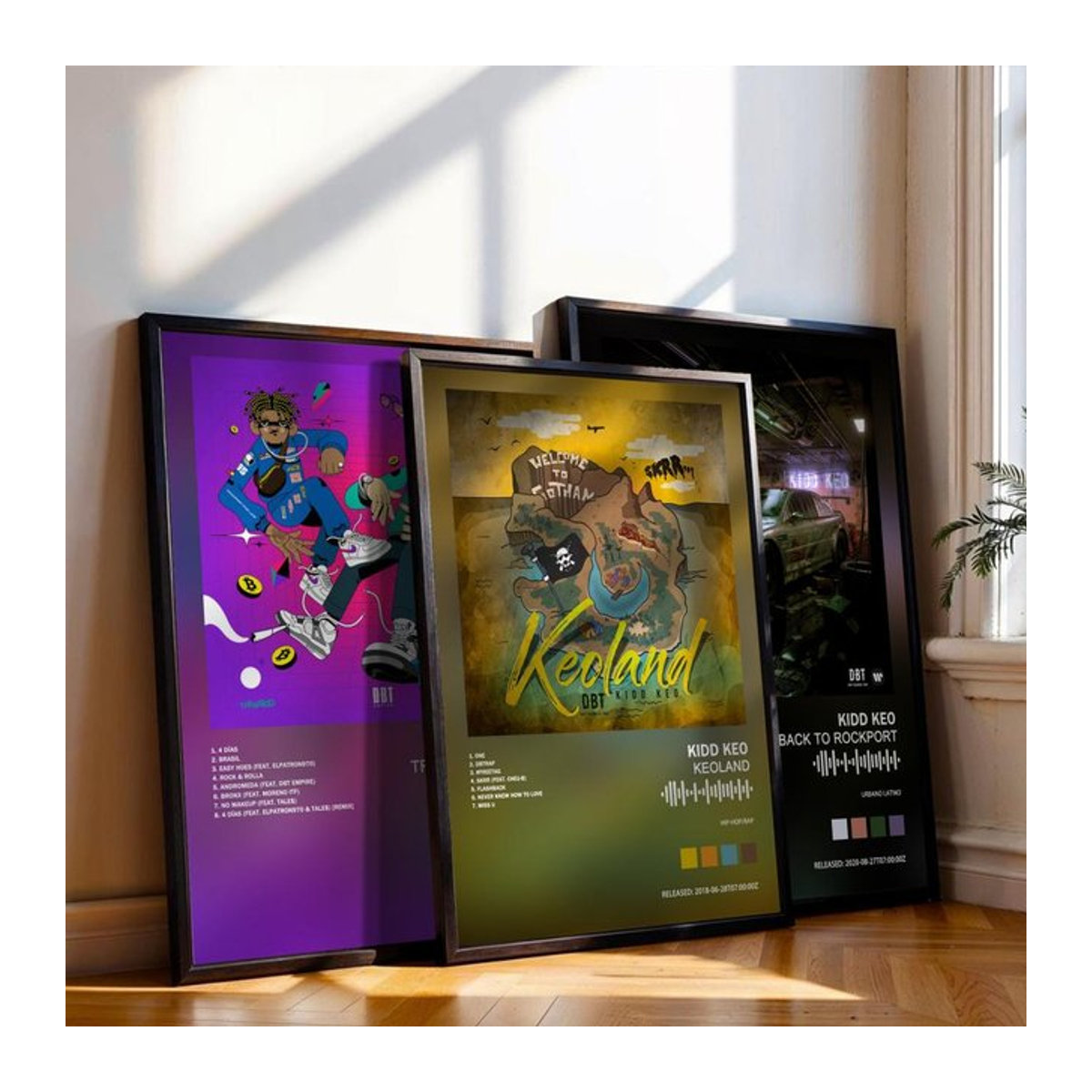 Kidd Keo Musik-Album-Cover Poster als Leinwanddruck in Schwarz und Mehrfarbig für deine Wanddekoration - Bild 1