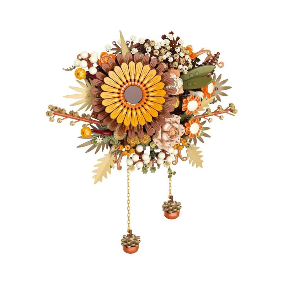 Kidsland DIY Sonnenblumen Baustein-Modell Wanddeko aus Kunststoff, Mehrfarbig - Bild 3