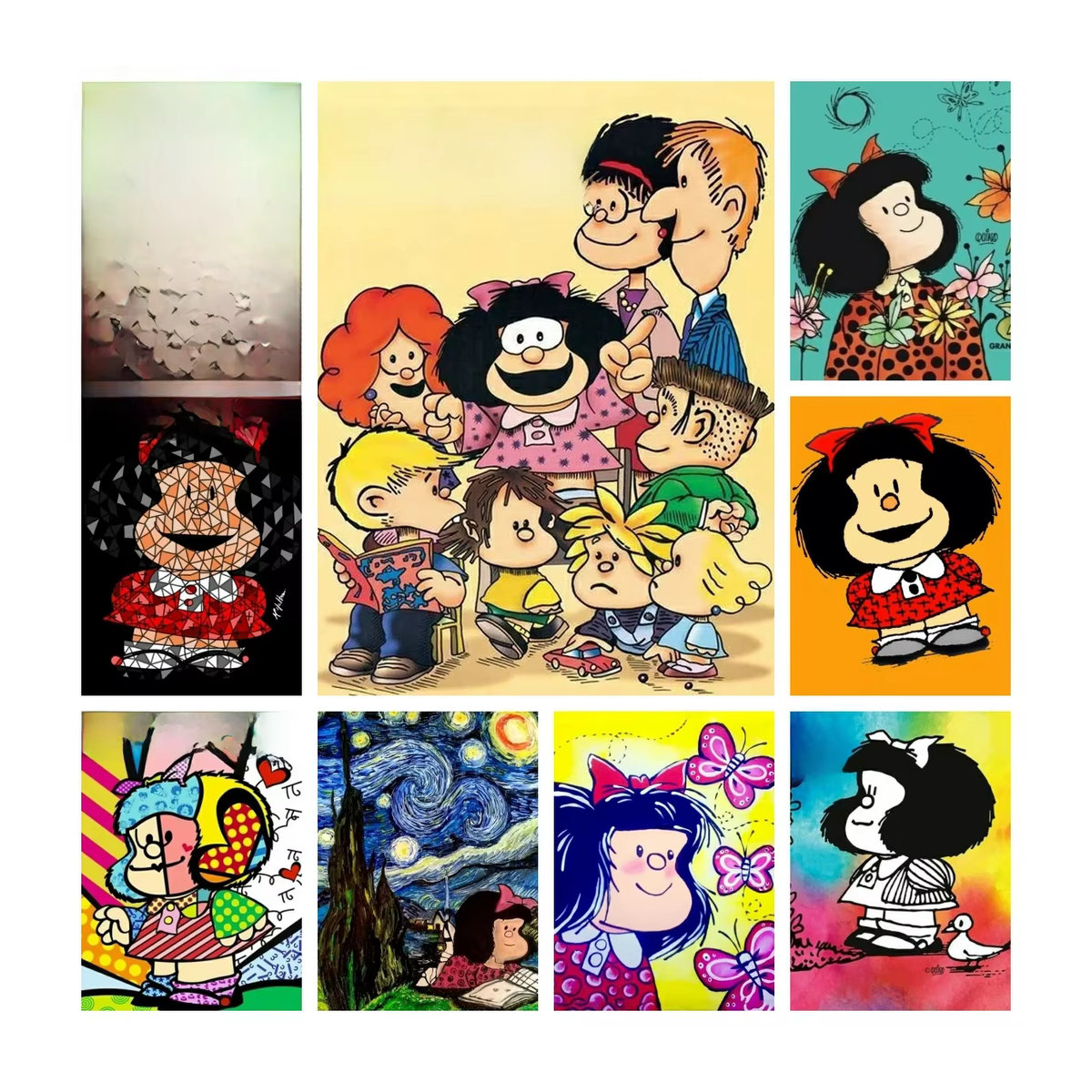 Kidsland Mafalda Comic 5D-Diamantgemälde als Stickerei und Kreuzstich-Set für Kinder, mehrfarbig - Bild 3