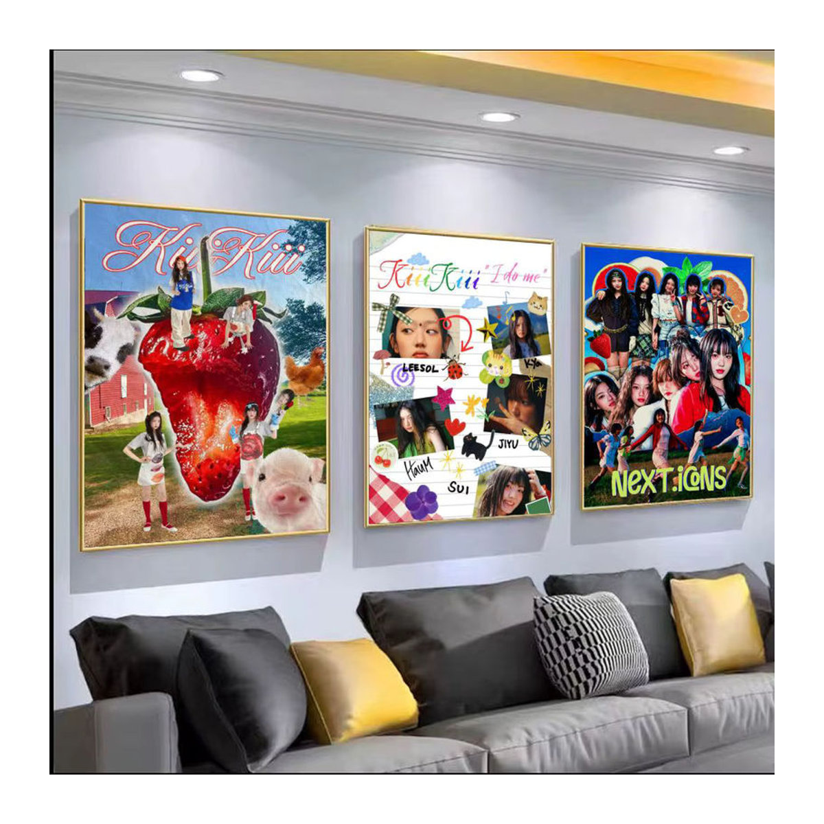 KiiKii Girls Group Poster aus PVC, selbstklebende Wandkunst für Kinder, mehrfarbig, rechteckig - Bild 2