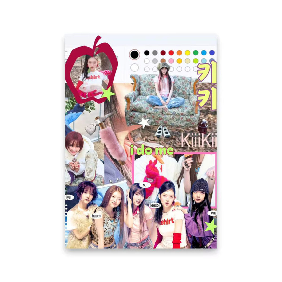 KiiKii Girls Group Poster aus PVC, selbstklebende Wandkunst für Kinder, mehrfarbig, rechteckig - Bild 6