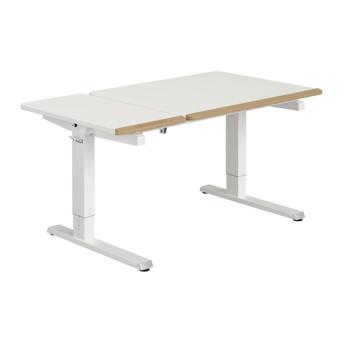 Kinderschreibtisch Paidi Teenio 130 GT in Weiß und Eiche, B/T/H: 130 x 47,4 x 75 cm - Bild 1