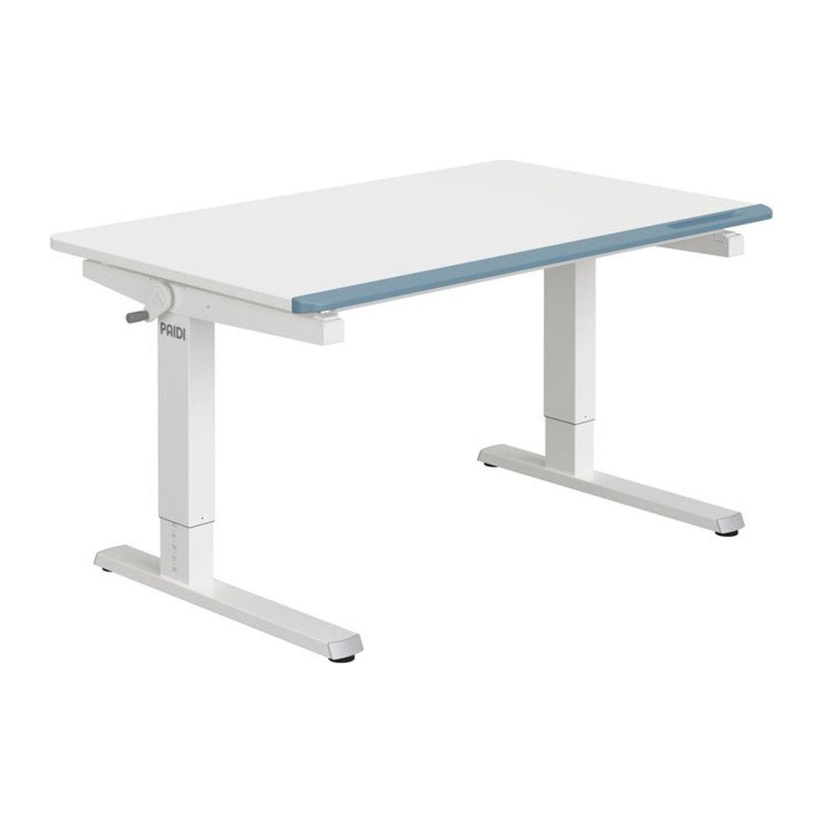 Kinderschreibtisch Paidi Teenio in Weiß und Blau aus Holz, B/T/H: 120 x 75 x 75 cm - Bild 1