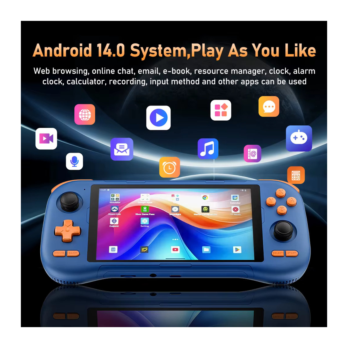 KINHANK K56 Handheld-Spielekonsole mit 5,5 Zoll Touchscreen, Android 14, 5000 mAh Akku und 27000 Spielen in Weiß - Bild 3
