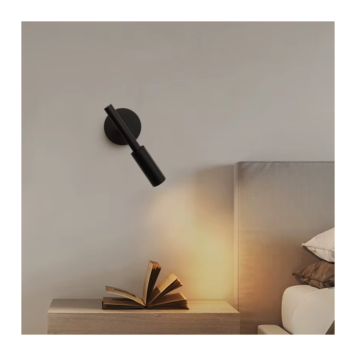 KINLAMS Retro Wandleuchte aus Metall mit LED COB Beleuchtung in Schwarz - Bild 4