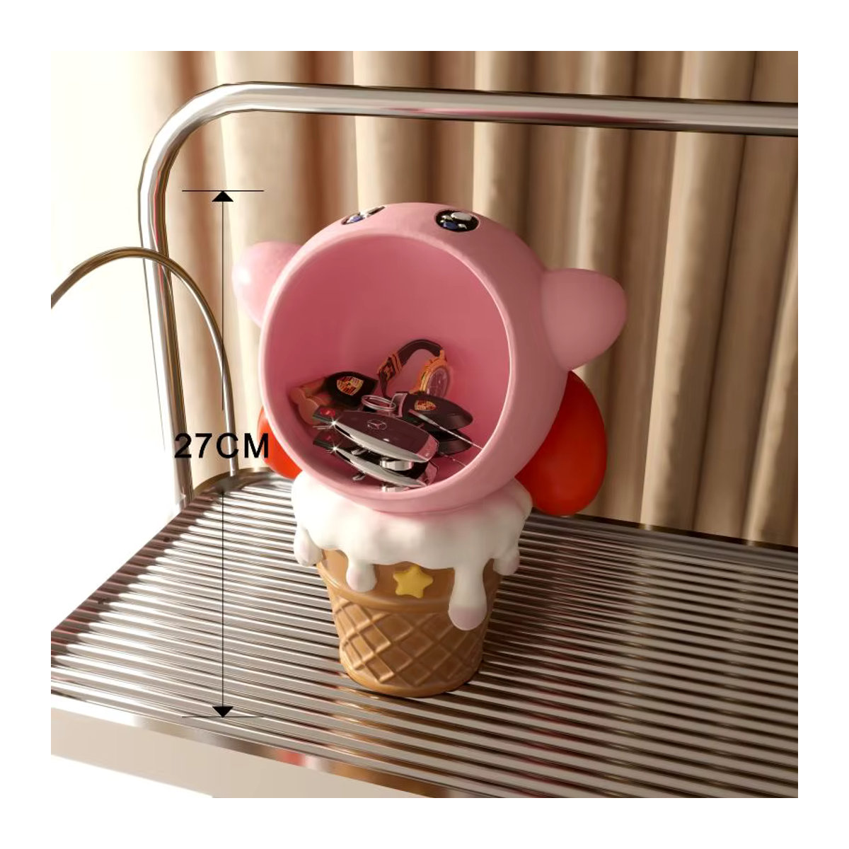 Kirby Eis Design Aufbewahrungsbox als Anime Desktop Ornament in Rosa aus Kunststoff - Bild 2