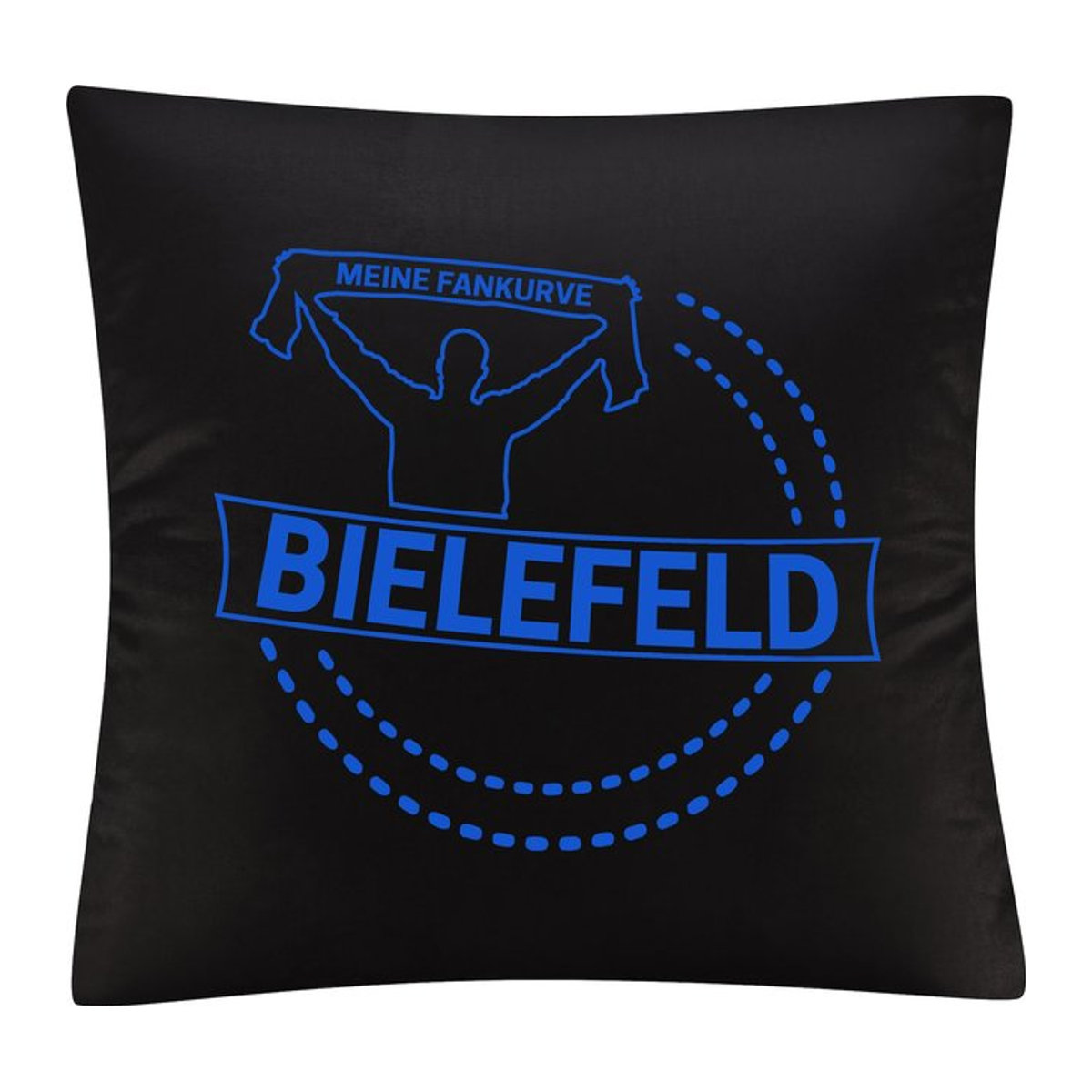 Kissenbezug Meine Fankurve Bielefeld von multifanshop in Blau - Bild 1