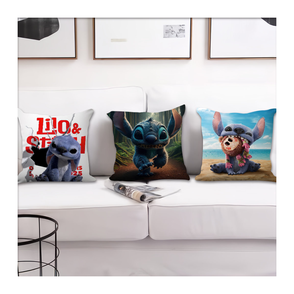 Kissenbezug mit Lilo & Stitch Motiv in Mehrfarbig für dein Sofa oder Wohnzimmer - Bild 1