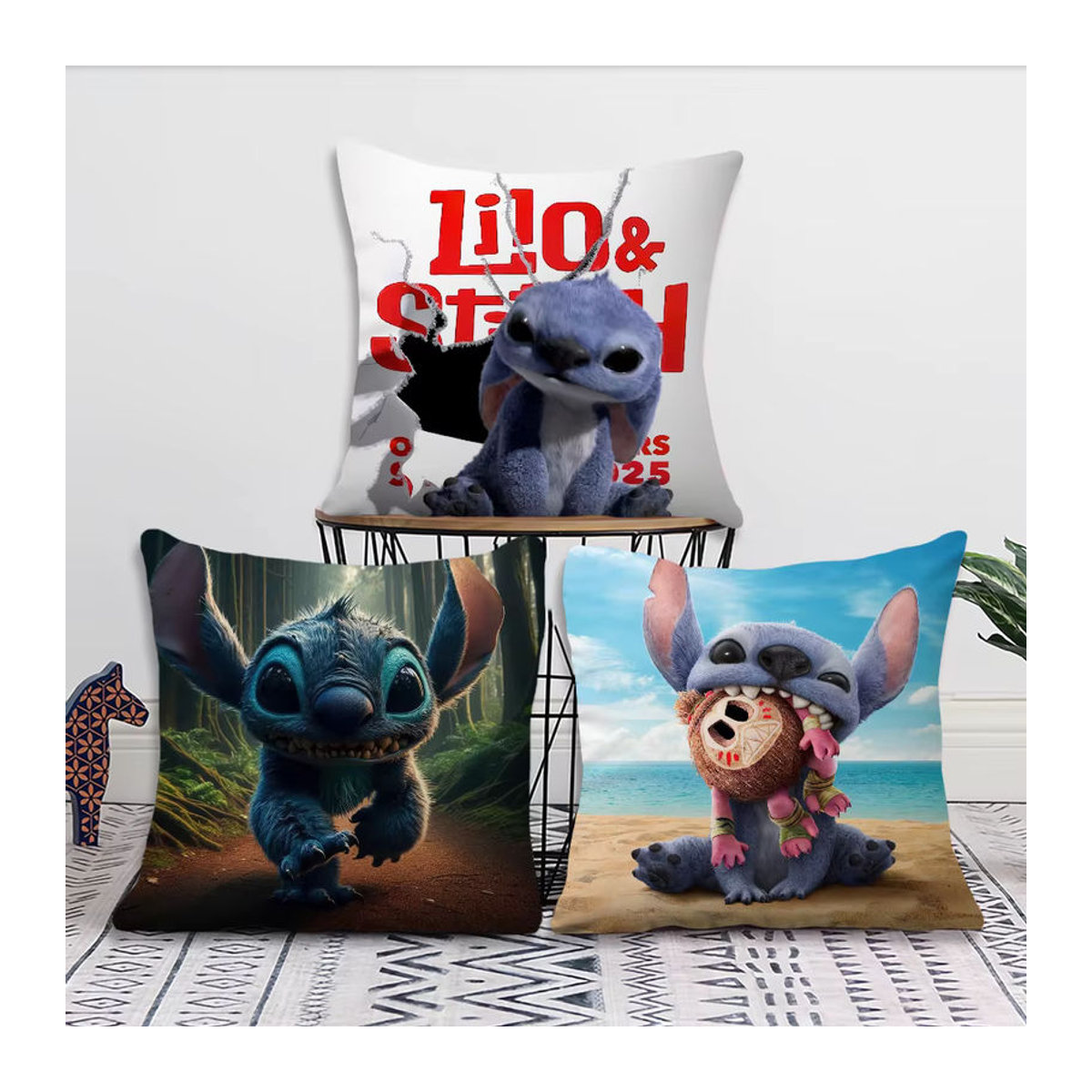 Kissenbezug mit Lilo & Stitch Motiv in Mehrfarbig für dein Sofa oder Wohnzimmer - Bild 2