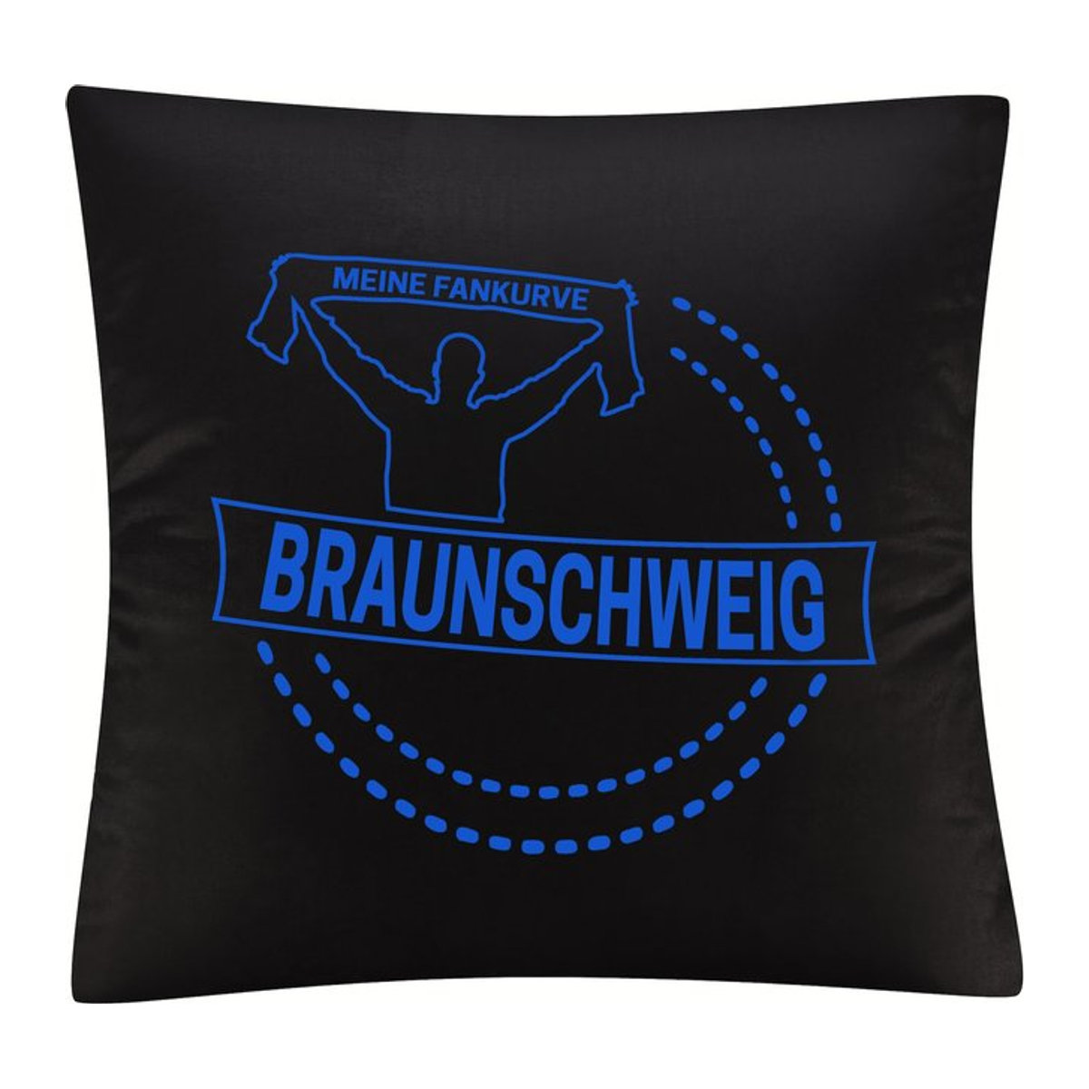 Kissenbezug multifanshop Braunschweig Meine Fankurve in Blau und Schwarz - Bild 1