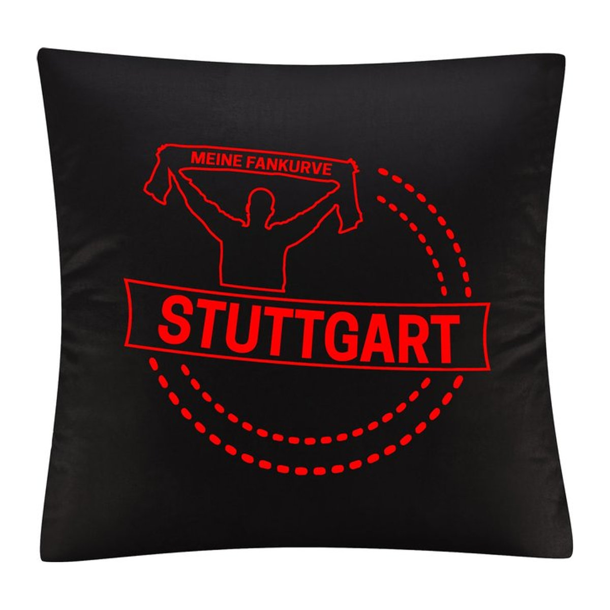 Kissenbezug multifanshop Stuttgart Meine Fankurve in Rot und Schwarz - Bild 1