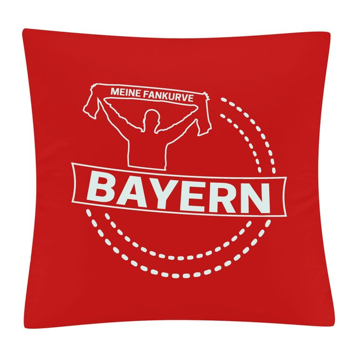 Kissenbezug von multifanshop Bayern Meine Fankurve in Weiß - Bild 1