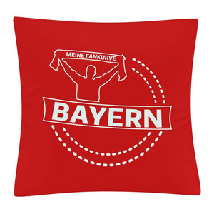 Kissenbezug von multifanshop Bayern Meine Fankurve in Weiß