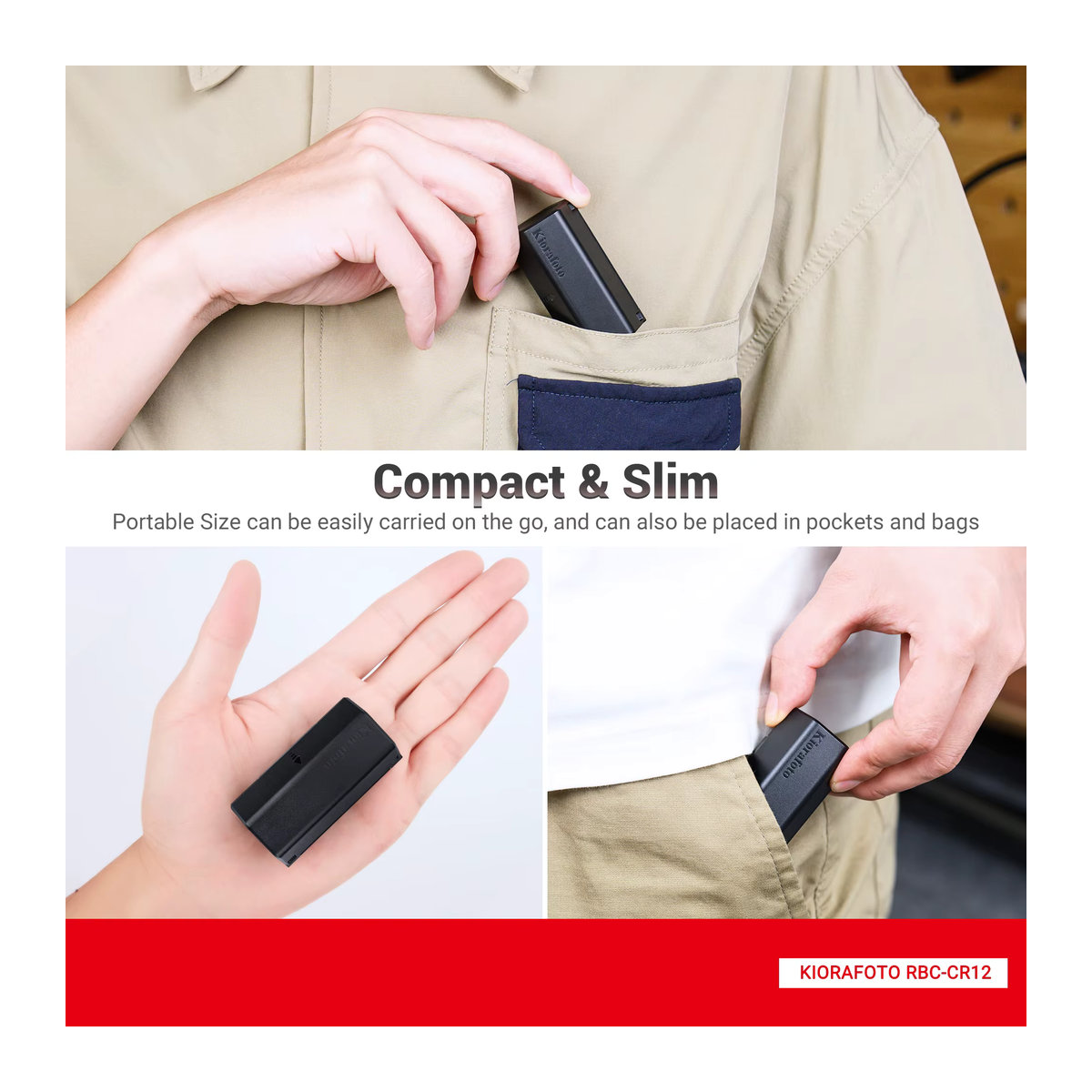 KIWIFOTOS Batterie-Organizer für CR2032, CR2025 und CR2016 Knopfzellen in Schwarz - Bild 2