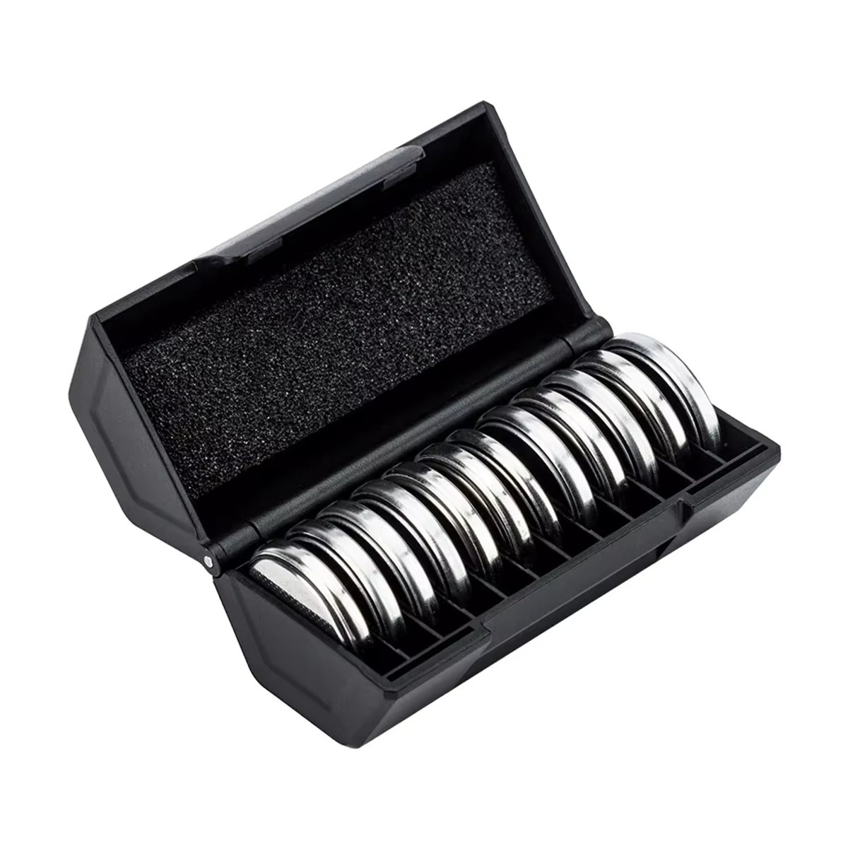 KIWIFOTOS Batterie-Organizer für CR2032, CR2025 und CR2016 Knopfzellen in Schwarz - Bild 6