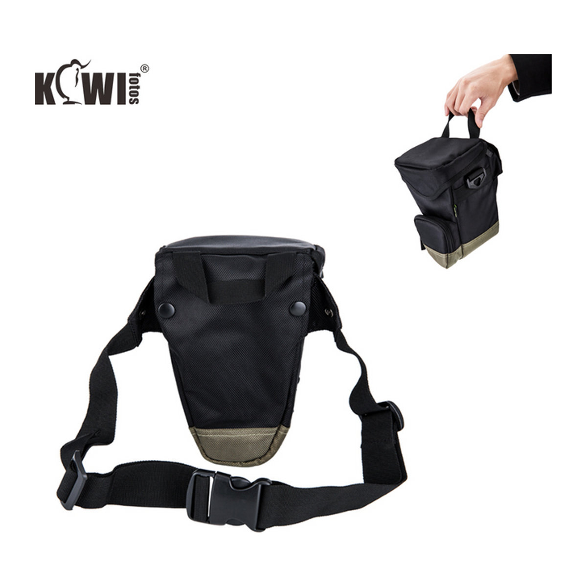KIWIFOTOS Kamera- und Objektivtasche zum Schutz für Canon und Nikon in Schwarz - Bild 1