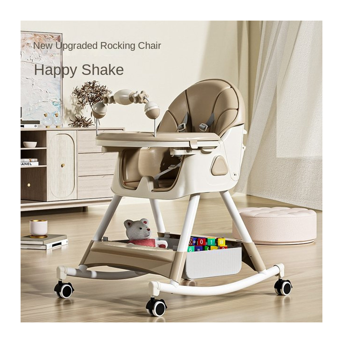 Klappbarer Pakey Baby Hochstuhl als multifunktionaler Kindersitz in Blau - Bild 1