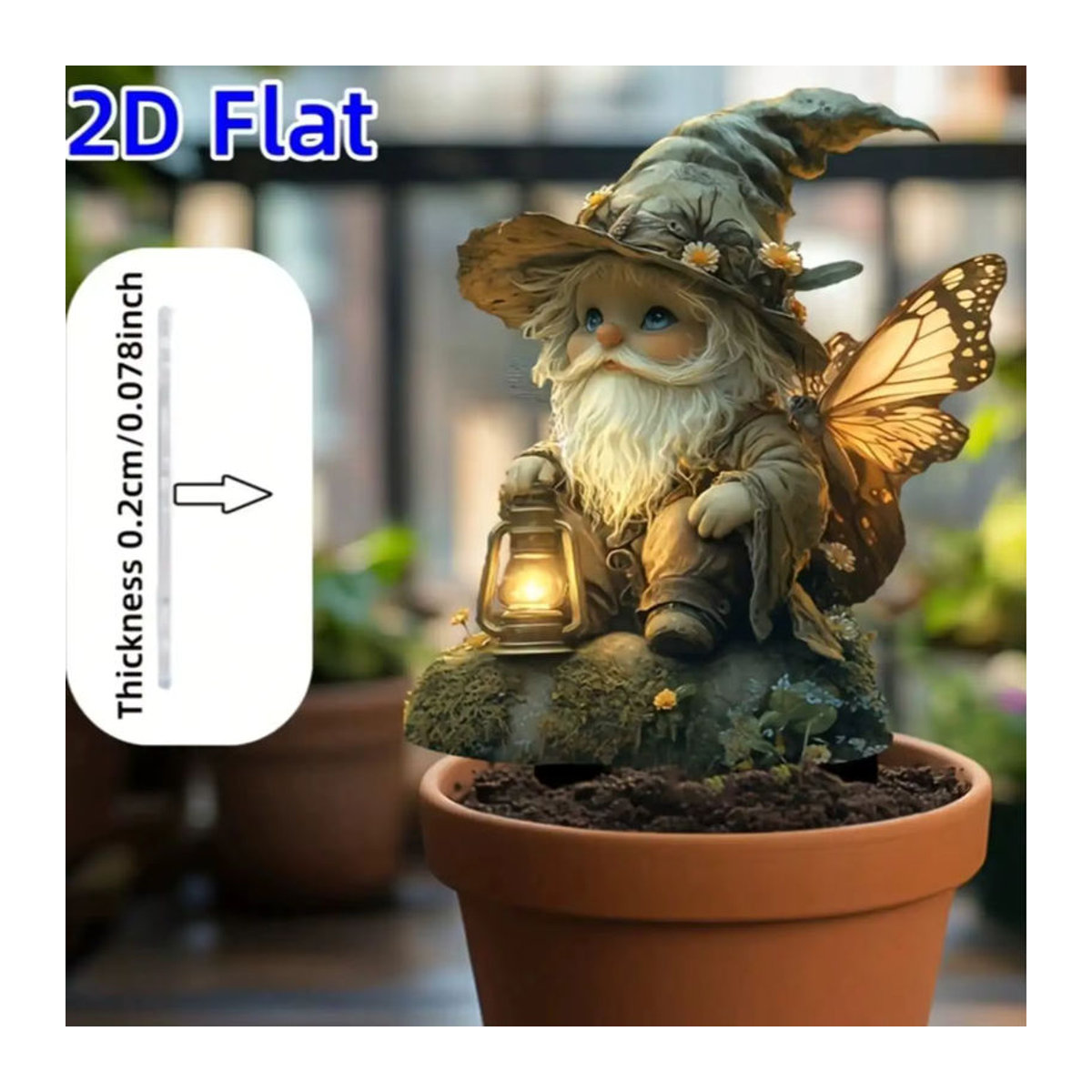 Klassische Elfenfigur mit Schmetterlingsflügeln in Mehrfarbig als Dekoration für Haus und Garten - Bild 4
