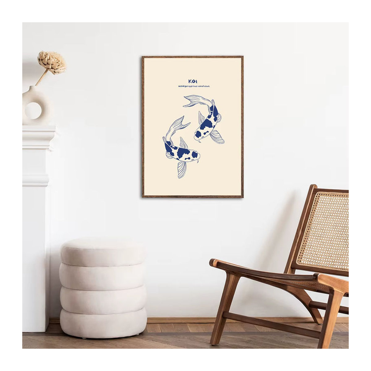Klassische Koi-Fisch-Malerei als Leinwand-Poster im japanischen Stil, mehrfarbige Wandkunst mit Tierprint für deine Heimdekoration - Bild 2