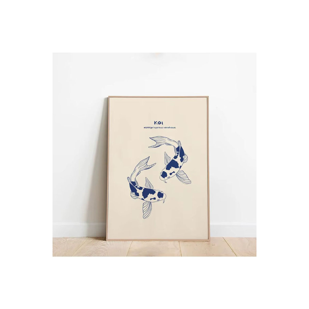 Klassische Koi-Fisch-Malerei als Leinwand-Poster im japanischen Stil, mehrfarbige Wandkunst mit Tierprint für deine Heimdekoration - Bild 4