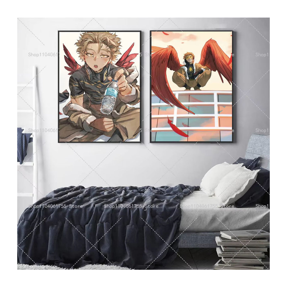 Klassisches Anime Poster Mein Held Akademie Falken als selbstklebender wasserfester Wandaufkleber für dein Zimmer in Mehrfarbig - Bild 3