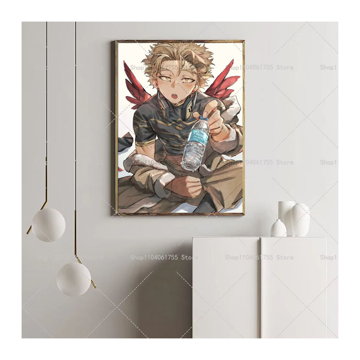 Klassisches Anime Poster Mein Held Akademie Falken als selbstklebender wasserfester Wandaufkleber für dein Zimmer in Mehrfarbig - Bild 5