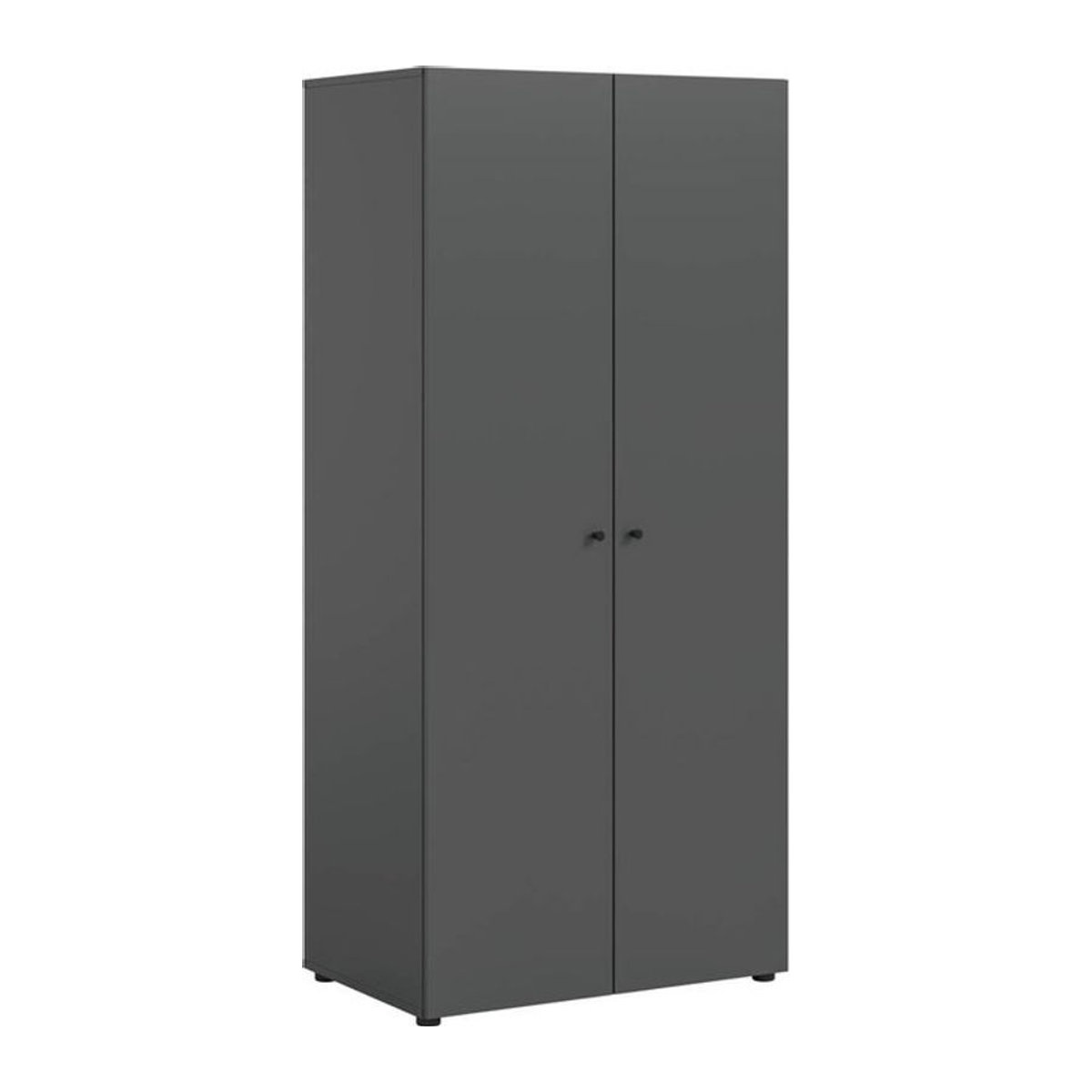 Kleiderschrank DARWIN xonox.home Anthrazit mit Drehtüren B/H/T: 80 x 176 x 51 cm - Bild 1
