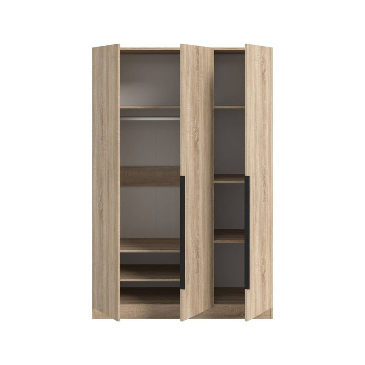 Kleiderschrank KOPENHAGEN von xonox.home in Eiche Sonoma Nachbildung mit Drehtüren, B/H/T: 120 x 181 x 52 cm - Bild 4