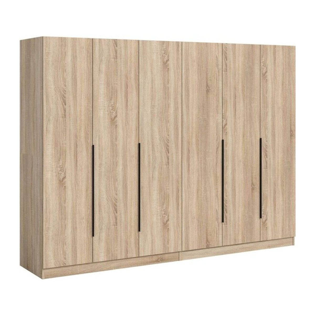 Kleiderschrank KOPENHAGEN von xonox.home in Eiche Sonoma Nachbildung mit Drehtüren, B/H/T: 240 x 181 x 52 cm - Bild 1
