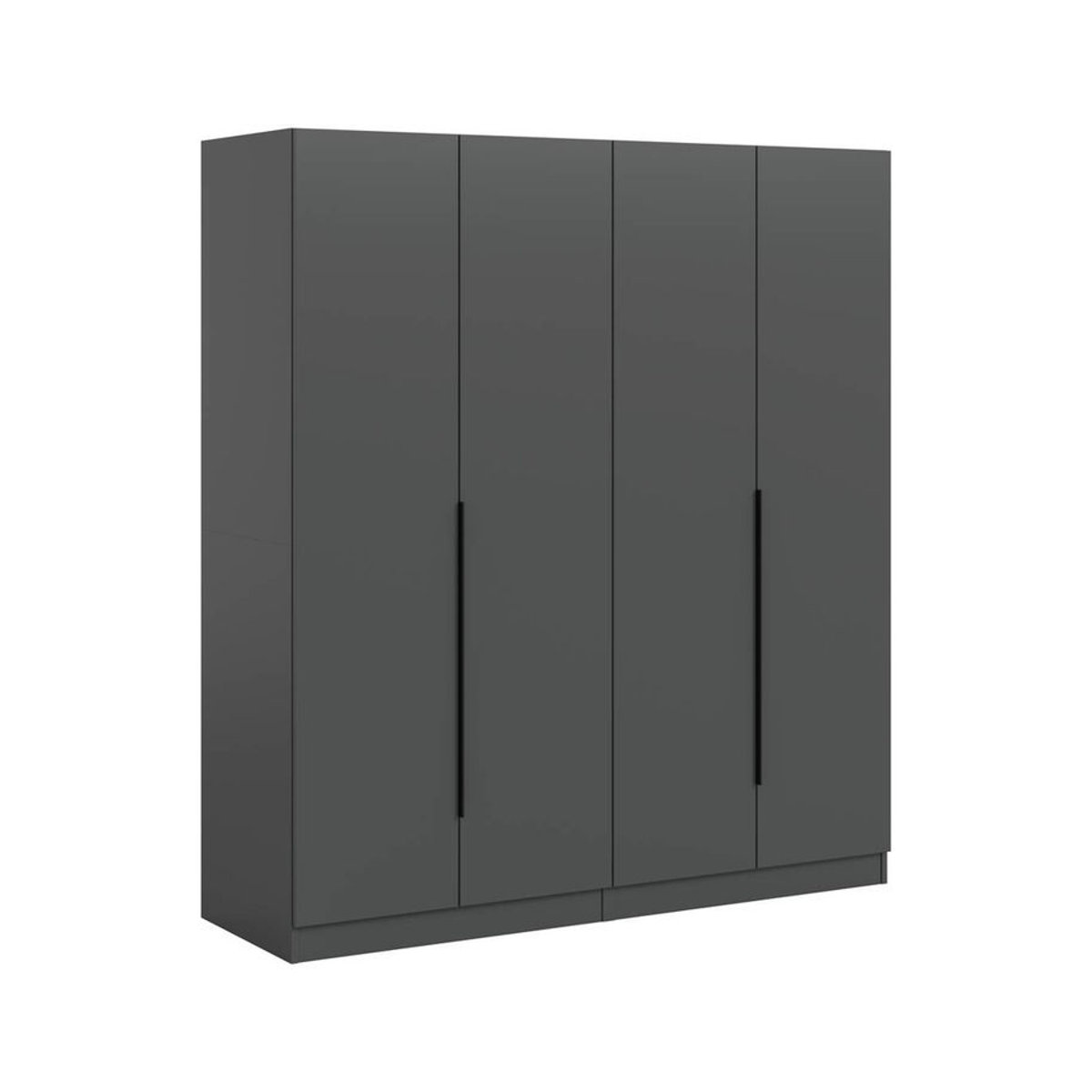 Kleiderschrank KOPENHAGEN xonox.home Anthrazit mit Drehtüren B/H/T: 160 x 181 x 52 cm - Bild 4