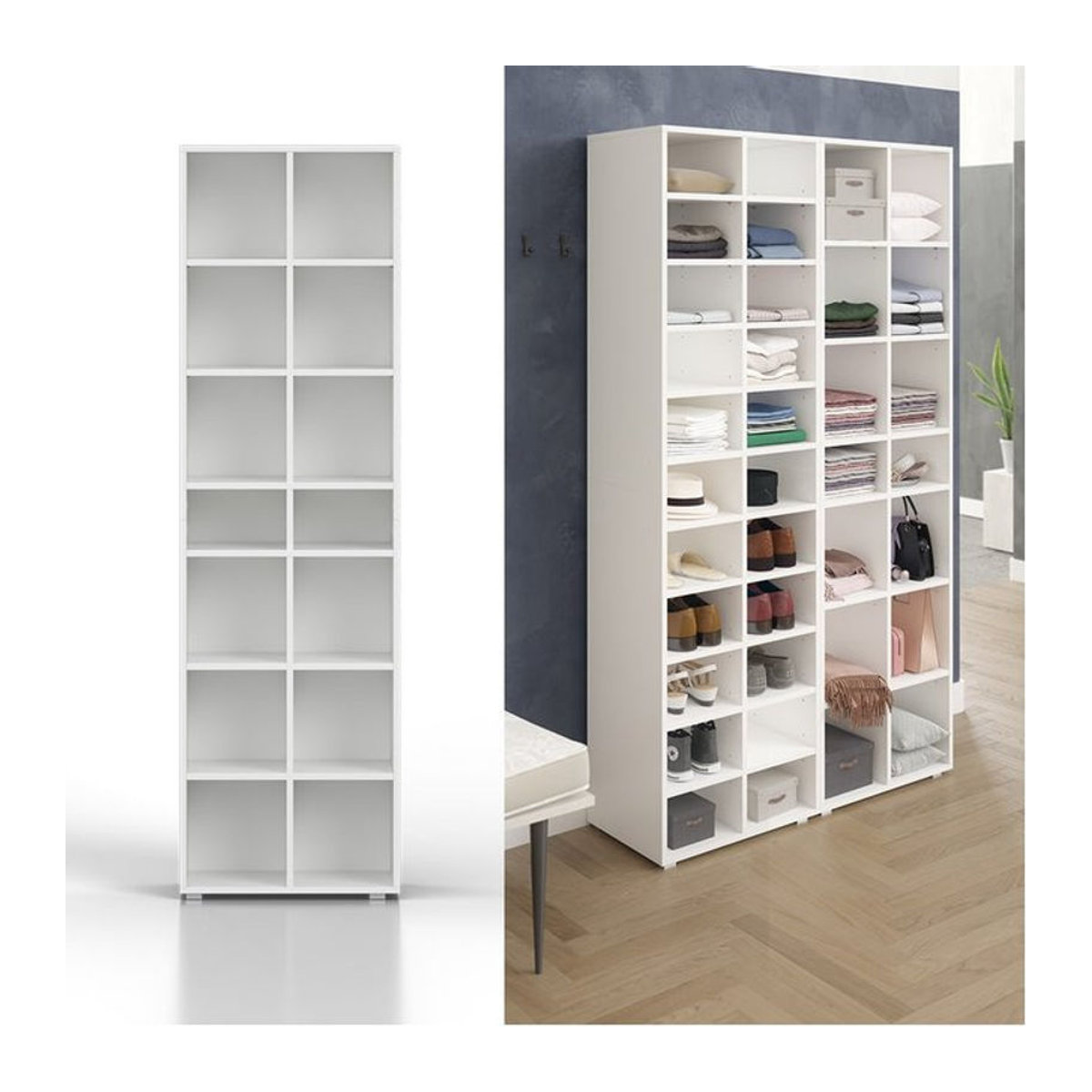 Kleiderschrank Paris von Vicco in Weiß mit minimalistischem Design - Bild 1