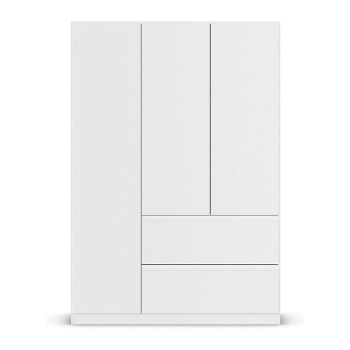 Kleiderschrank Rauch Modern Minimalistisch Weiß B/H/T: 136 x 197 x 54 cm - Bild 1