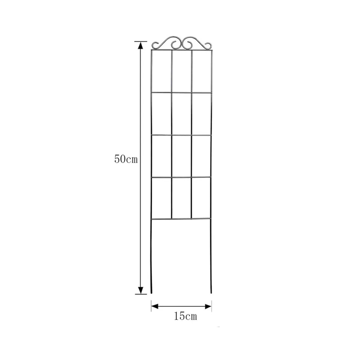 Klettergitter aus Metall für Topfpflanzen als Stützrahmen für Innen- und Außenpflanzen, B: 50 cm, T: 15 cm - Bild 4