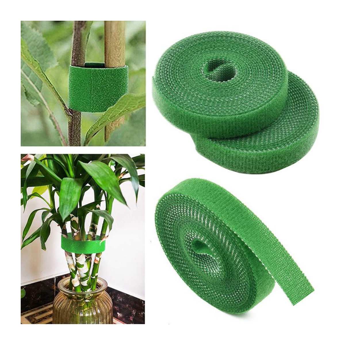 Kletterpflanzen-Bindeklettband von HaiKouLiJinHaiKeJiYouXianGongSi in Grün, 1 Rolle selbstklebende Klettbinder zur Pflanzenfixierung im Garten - Bild 6