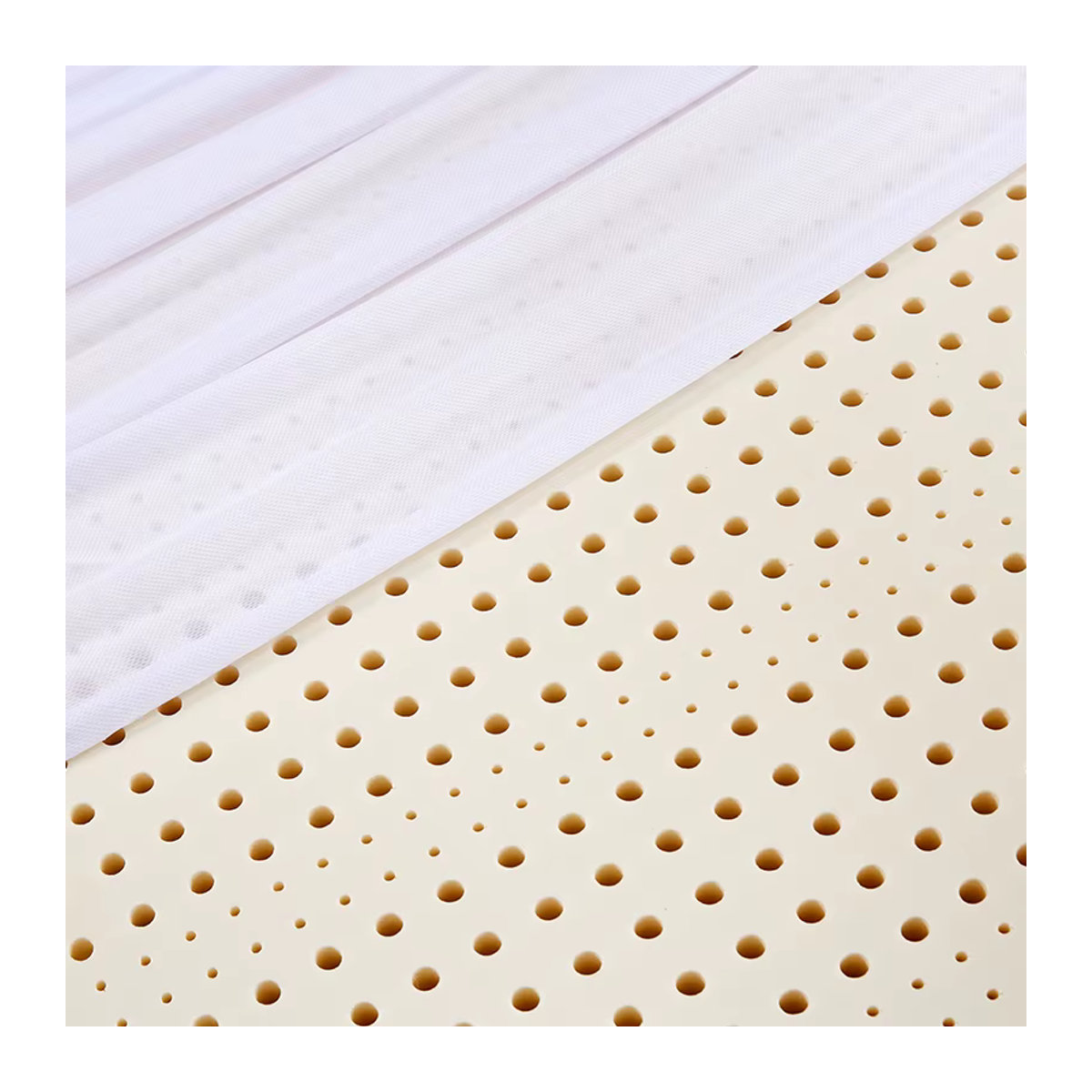 Kmikli Naturlatex-Matratze aus Thailand mit Bezug in Weiß, B/T/H: 120 x 190 cm - Bild 3