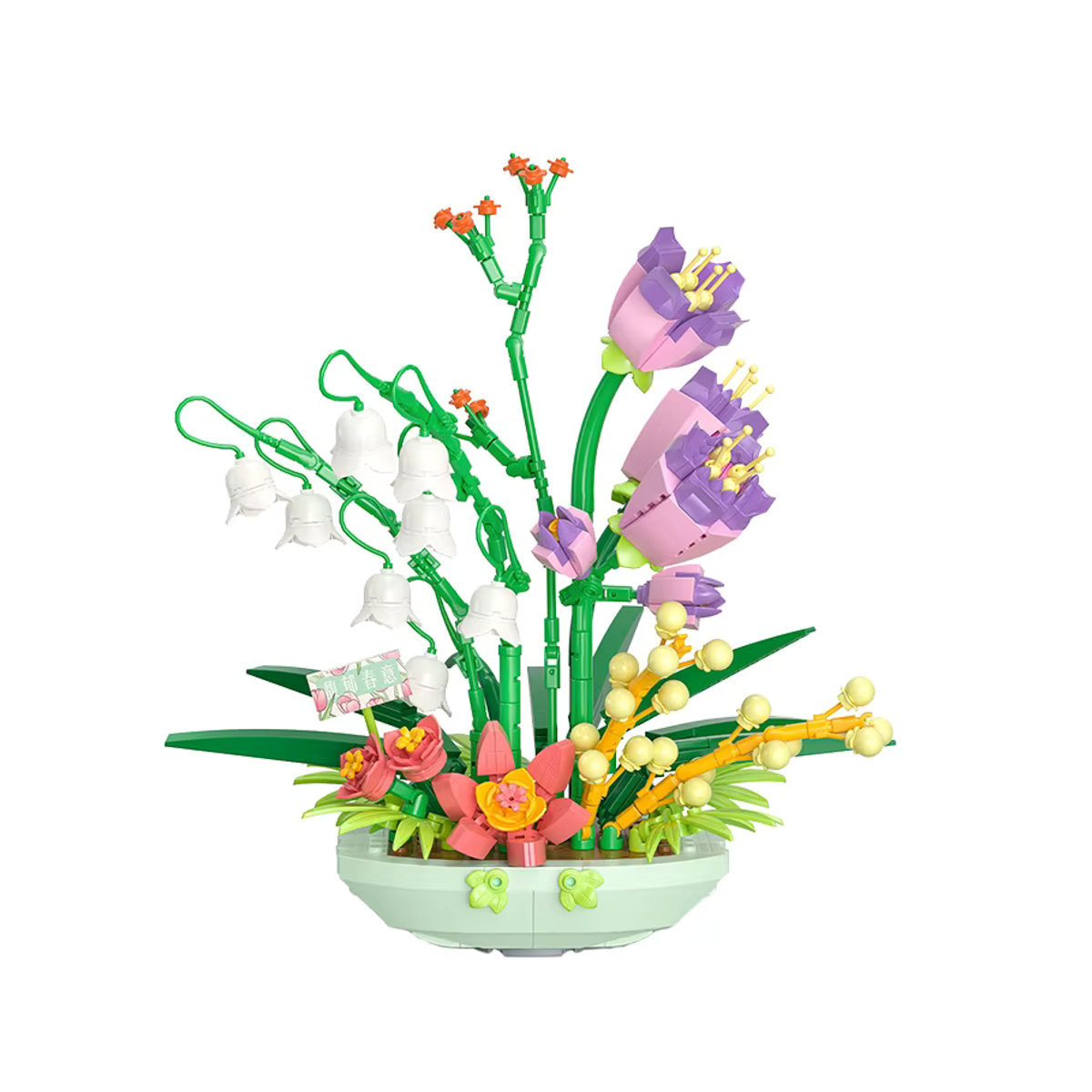 KNEW BUILT 3D-Epiphyllum-Topf-Bausteinspielzeug aus Kunststoff in Lila und Mehrfarbig - Bild 3